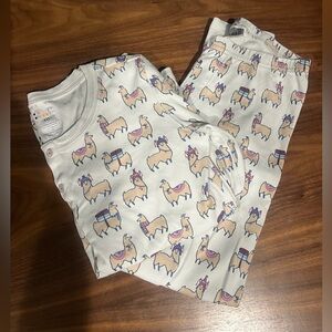 Roller Rabbit Pajamas-Llama with Party Hats Print